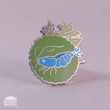 Cherry Shrimp Hard Enamel Pin
