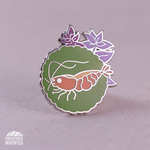 Cherry Shrimp Hard Enamel Pin