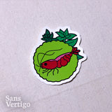 Cherry Shrimp Vinyl Sticker