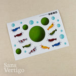 A6 Shrimp Sticker Sheet
